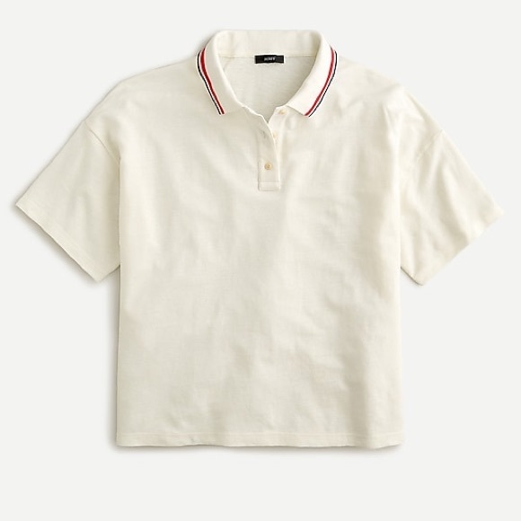 J.Crew | Oversized Piqué Polo T-Shirt | Size Medium - Picture 2 of 4